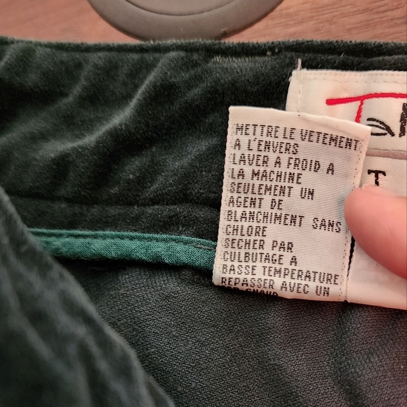 Vintage Talbots Emerald Green Velvet Slim Fit Jeans - Picture 5 of 11